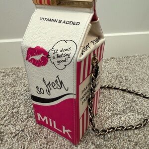 Vintage Betsey Johnson Milk Carton Crossbody Bag